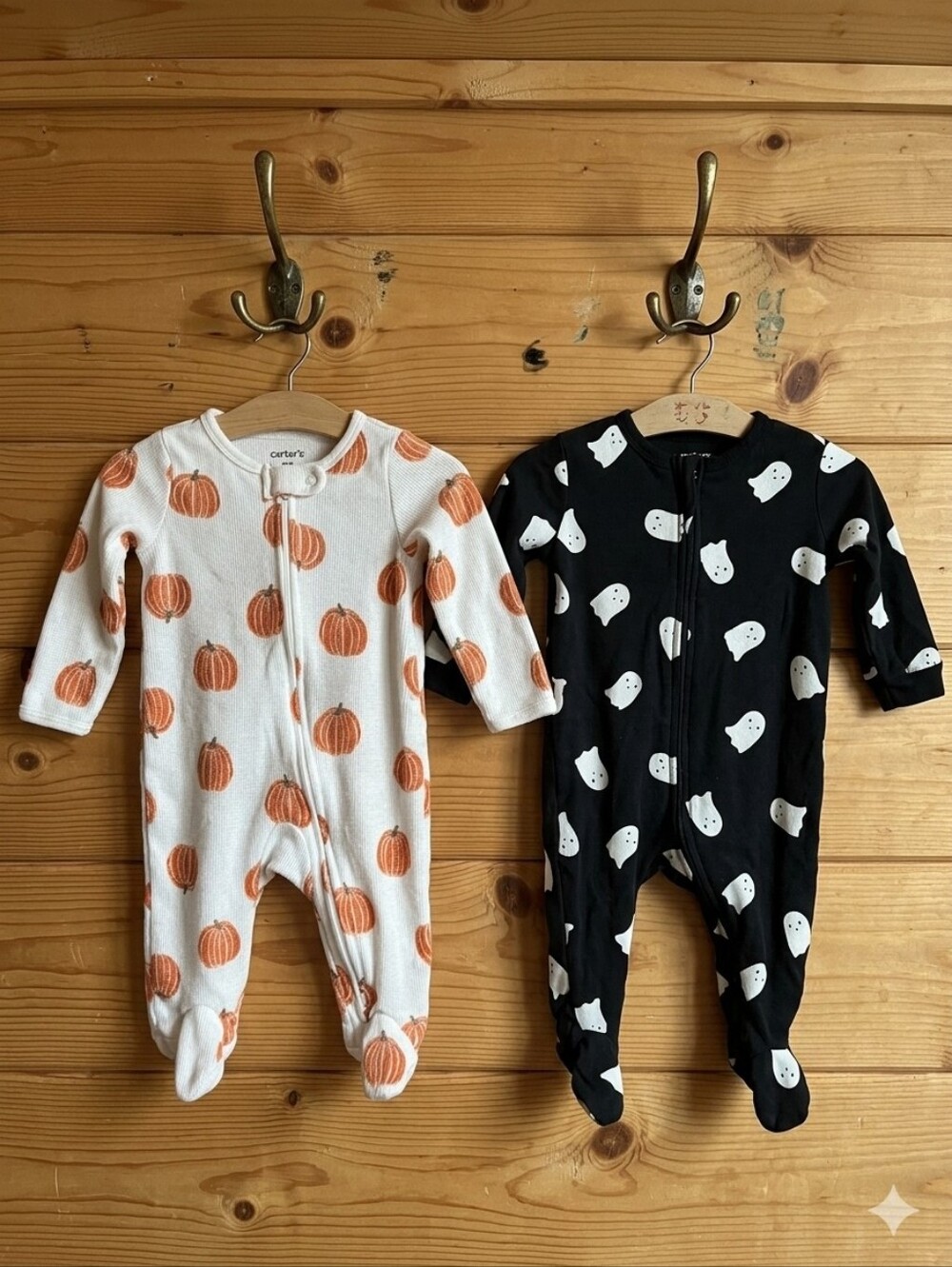Halloween Baby Pyjamas / Carter's And Petit Lem Footed One-Piece Pajamas